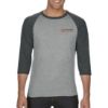 Image de T-shirt baseball Heather DK Char/Med HTHR grey - 17814
