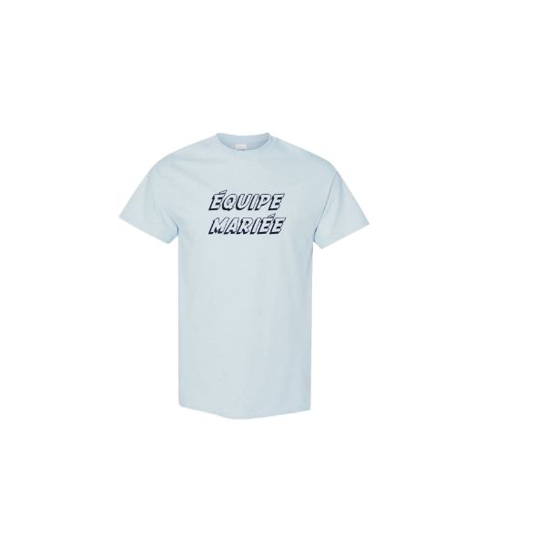 Image de TEE9 T-shirt Équipe Mariée Script carré  - copié